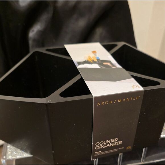 Arch/Mantle Multi-Functional Marble Counter Organizer- Black - Picture 3 of 8